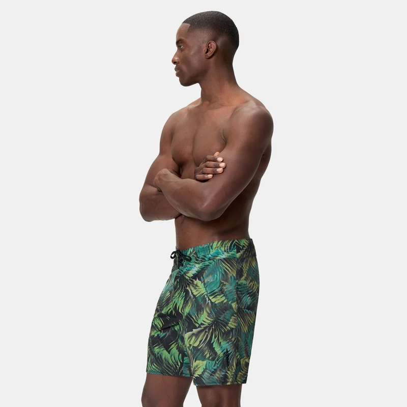 speedo Black Men's Lookout Printed Board Swimming Shorts for Men | Best Price UAE